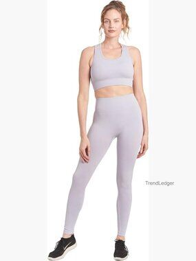 Seamless Sports Bra High Waisted Leggings Set for Yoga Gym Running